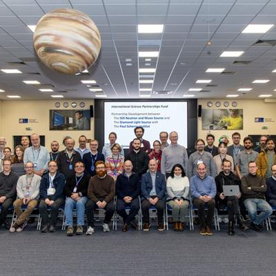 Group photo from meeting of members of the ISIS – Diamond – PSI partnership at the Rutherford Appleton Laboratory, 27-28 Nov